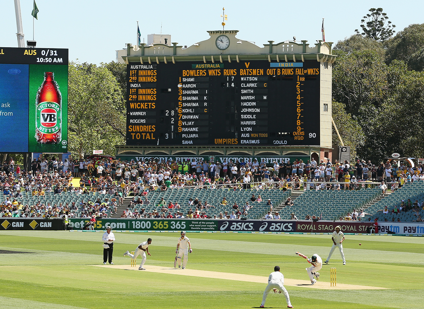 David Warner ducks a ball from Aaron: the 2014-15 Australia-India series was played while the cricket world grieved for Phil Hughes, who had died after being struck on the neck by a bouncer